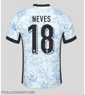 Portogallo Ruben Neves #18 Seconda Maglia Europei 2024 Manica Corta